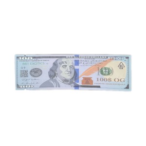 100 US Dollar -patterned Mylar bags